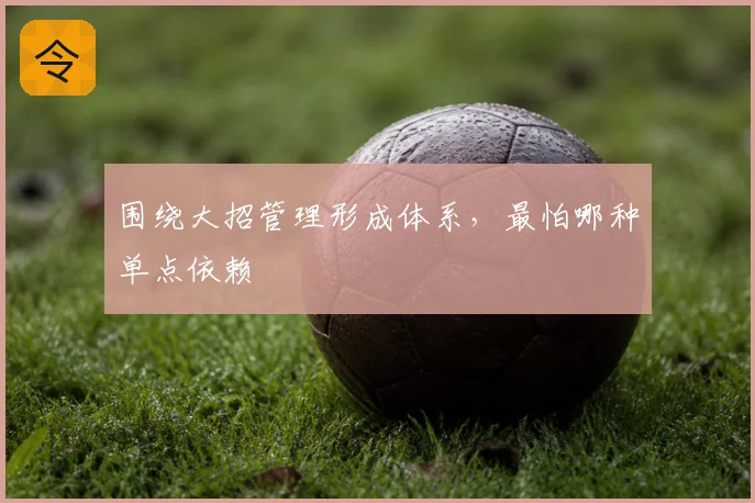 围绕大招管理形成体系,最怕哪种单点依赖